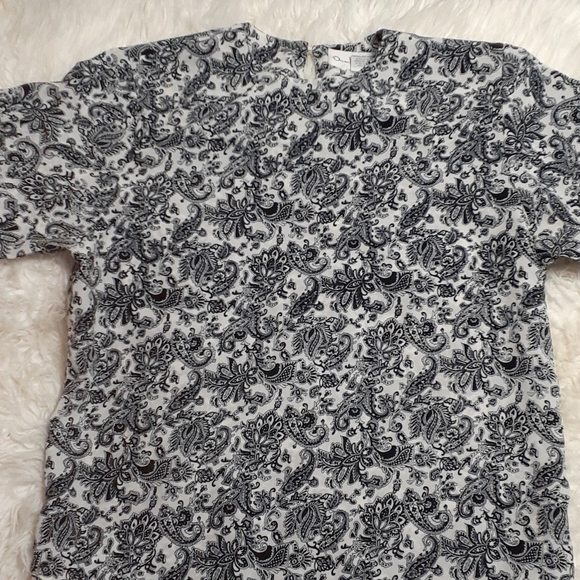 Oscar de la Renta Tops - Oscar de la Renta Vintage Short Sleeve Top Size 16